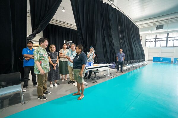 ▲▼外交部長林佳龍訪問我國太平洋友邦帛琉，20日並在帛琉總統惠恕仁（Surangel S. Whipps, Jr.）及國務部長艾古斯（Hon. Gustav Aitaro）陪同下，實地走訪2026年太平洋島國論壇（Pacific Islands Forum, PIF）預定舉辦地。（圖／翻攝自Facebook／林佳龍）