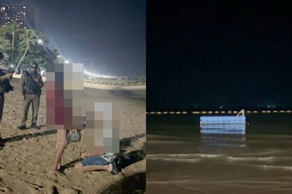 ▲▼「肉體交疊」海上漂！男女躺浮床激戰。（圖／翻攝自Khaosod）