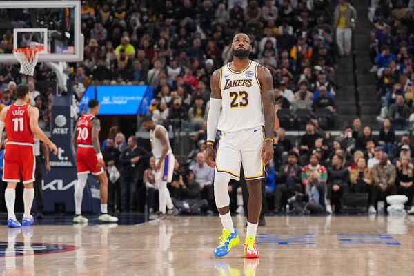 ▲▼洛杉磯湖人隊詹姆斯（LeBron James）狂飆36分 。（圖／達志影像／美聯社）