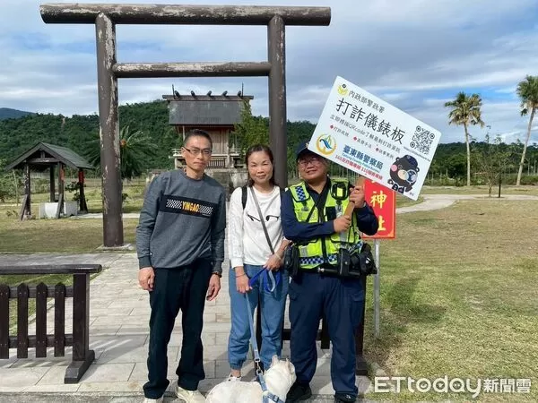 ▲鹿野警深入龍田神社遺跡強化宣導。（圖／記者楊晨東翻攝）