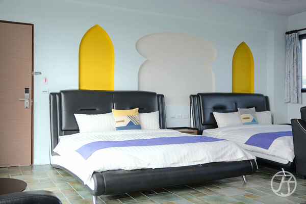 ▲▼開箱恆春「天水月民宿」，房間寬敞還有游泳池與烤肉區。（圖／部落客JJ.Hsu提供）