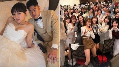 陳詩媛婚禮太香！「樂天女孩坐整桌」  富邦女神驚接捧花：哪裡領新郎