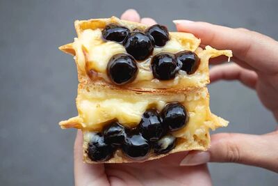 高雄18元爆漿「珍珠奶油紅豆餅」