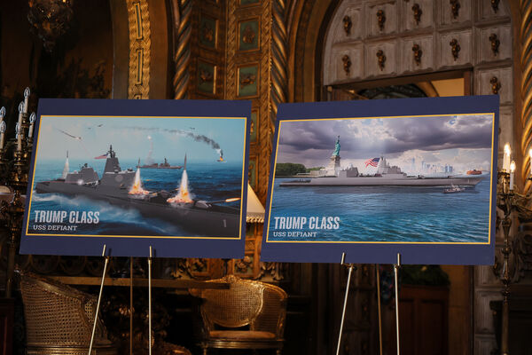 ▲▼美國總統川普宣布打造「川普級」（Trump class）戰艦。（圖／達志影像／美聯社）