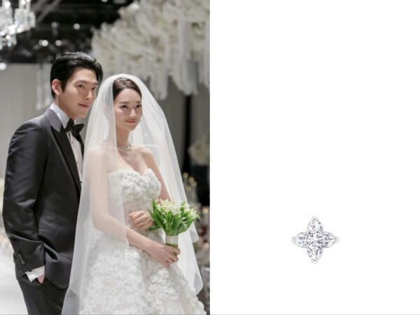 申敏兒婚禮珠寶全是LV　星形鑽石耳環單邊520萬起