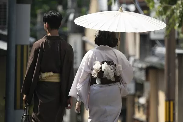 ▲▼日本京都，京都街景，和服，櫻花妹。（圖／達志影像／美聯社）