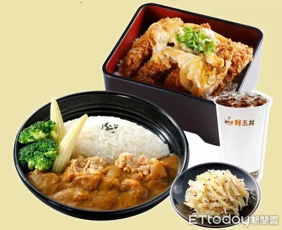 ▲鮮五丼歲末優惠「買套餐送唐揚雞丼」。（圖／三商餐飲提供）