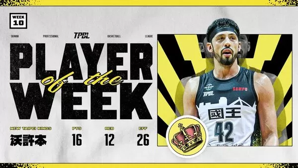 ▲TPBL第10周的單周MVP由國王沃許本拿下。（圖／TPBL提供）