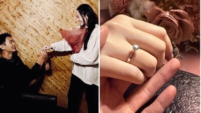 快訊／禾浩辰求婚了！交往2年「下跪套牢吳品潔」  超甜畫面全被拍