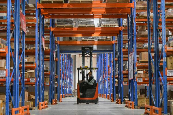 ▲京東貨品倉庫。（圖／CFP）