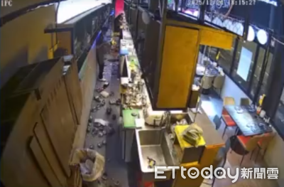 台東6.1強震瞬間！燒肉店1秒劇晃「餐具全掃落」　顧客急鑽桌下