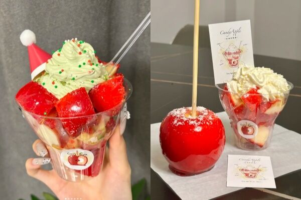 ▲「奶油蘋果糖」爆紅，成近期社群上打卡甜點新寵兒。（圖／翻攝自小紅書）