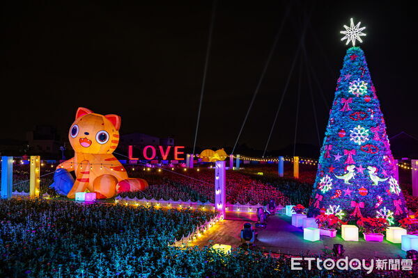 ▲草屯聖誕點燈溫馨登場。（圖／南投縣政府提供，下同）