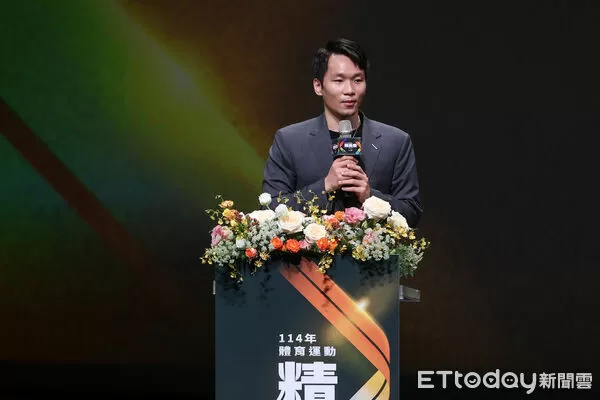 ▲體育運動精英獎，運動部長李洋致詞。（圖／記者林敬旻攝）