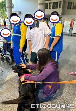 退役緝毒犬Vanya當護童大使。（圖／飼主謝秀吟提供）