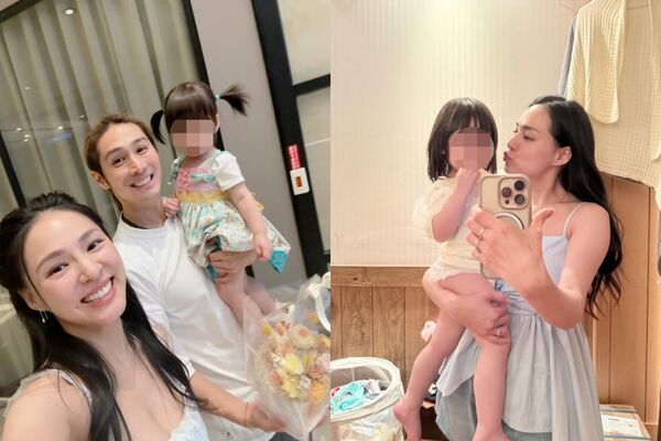 ▲▼熊熊伸手打老公「秒被女兒報復」她傻眼離場。（圖／翻攝自Instagram／beargenie）