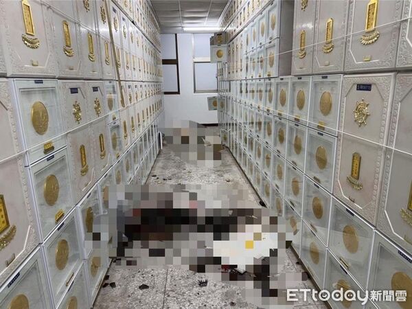 ▲▼台東規模6.1地震，骨灰罈摔在地上。（圖／民眾提供）