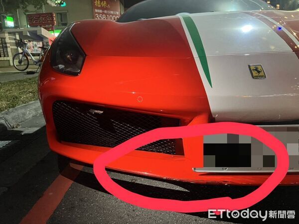 ▲▼             台南11歲男童騎腳踏車與千萬跑車發生擦撞。（圖／記者林東良翻攝，下同）