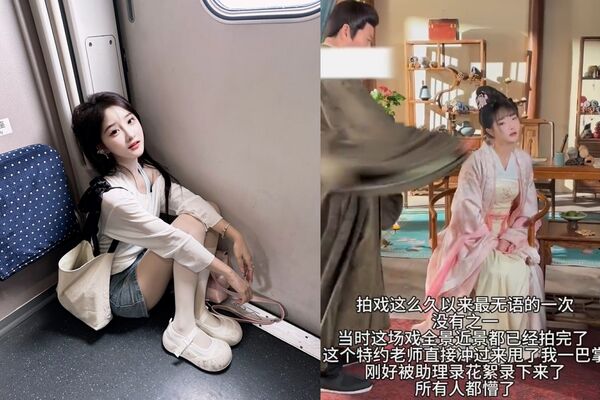 短劇女星突遭男演員狠甩巴掌！髮飾噴飛畫面曝　他竟笑：想練手勁