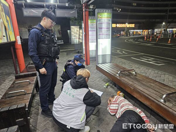 ▲台南市社會局於深夜啟動全市街友大普查，結合警政與民間團體深入街頭，關懷街友夜間安全與生活需求。（圖／記者林東良翻攝，下同）