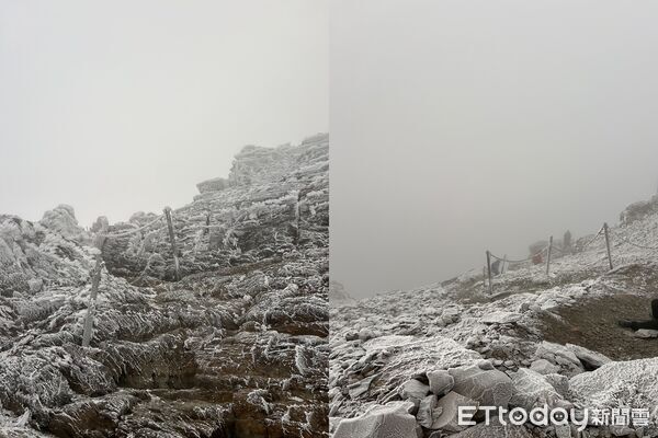 ▲玉山主峰步道積雪情形。（圖／台灣368嚮導莊岳翰提供）