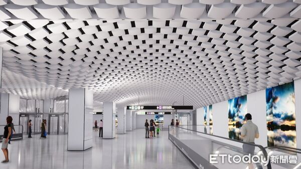 ▲▼與桃機第三航廈共構的桃園捷運A14站預計116年底通車啟用。（圖／鐵道局提供）