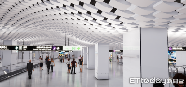 ▲▼與桃機第三航廈共構的桃園捷運A14站預計116年底通車啟用。（圖／鐵道局提供）