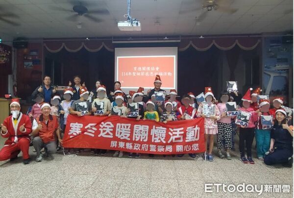 ▲百工百業齊傳愛，屏警化身聖誕使者守護全縣弱勢族群。（圖／記者陳崑福翻攝）
