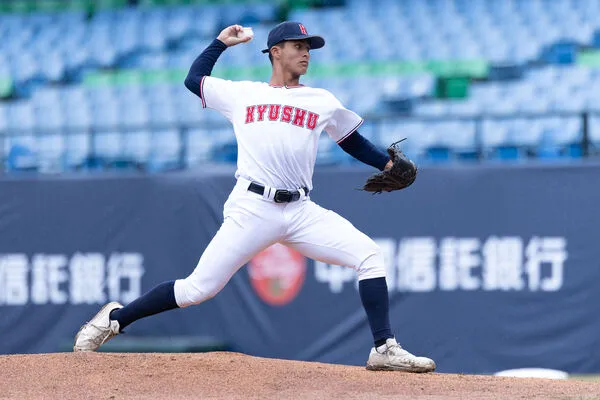 ▲九州聯隊日美混血投手長山武藏。（圖／中華棒協提供）