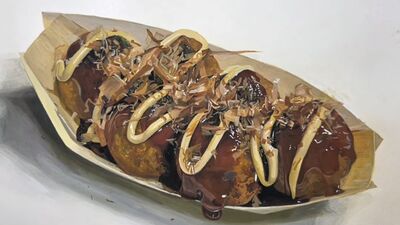 烤章魚燒全程「竟是親手畫的」　日廚神技狂吸160萬人朝聖