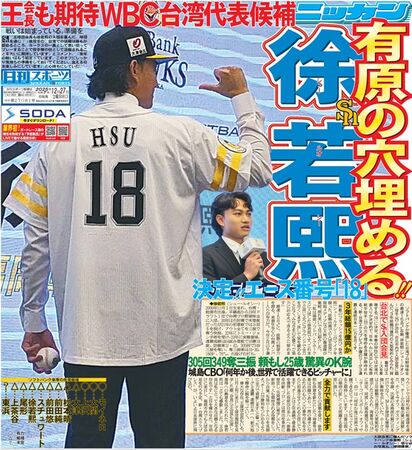 ▲日媒《日刊體育》大篇幅報導徐若熙。（圖／截自日刊スポーツ西部本社(九州・山口)官方X）