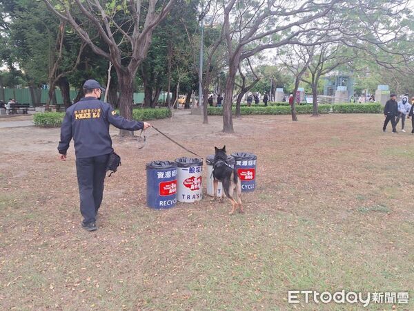 ▲南瀛草地音樂會登場前夕，新營警分局動員百名警力，加強會場及周邊安全維護。（記者林東良翻攝，下同）