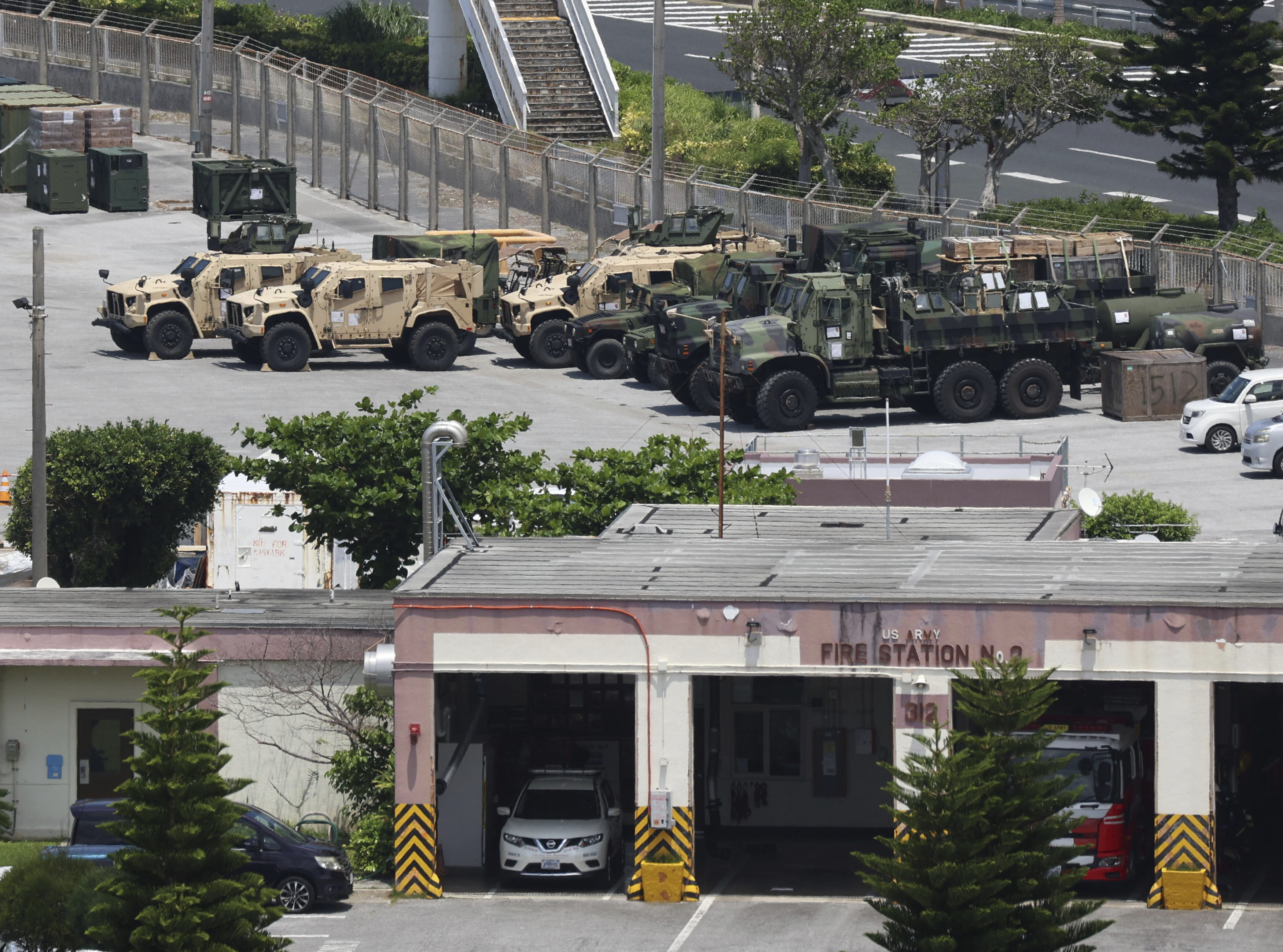 ▲▼駐日美軍位於日本沖繩縣那霸市的港口設施。（圖／達志影像／美聯社）