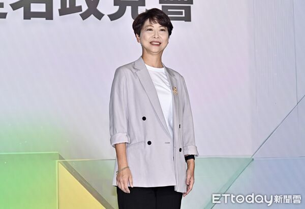 ▲2026民進黨台南市長提名政見會，陳亭妃受訪。（圖／記者李毓康攝）