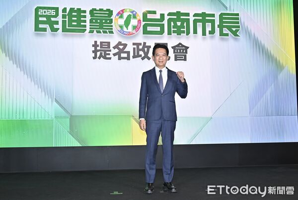 ▲▼2026民進黨台南市長提名政見會，林俊憲受訪。（圖／記者李毓康攝）