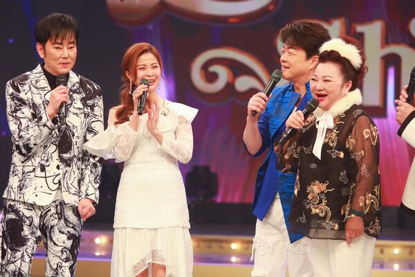 ▲白冰冰(右起)、翁立友、林珊與陽帆。（圖／民視提供）