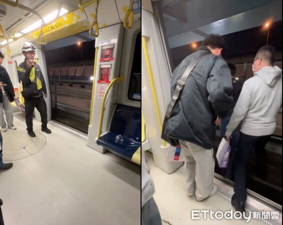 ▲地震導致環狀線停駛，旅客步行回站內。（圖／網友授權提供，下同）