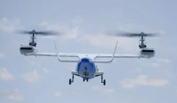 ▲▼陸自研6噸級傾轉旋翼飛行器「鑭影R6000」首飛。（圖／翻攝北晚在線）