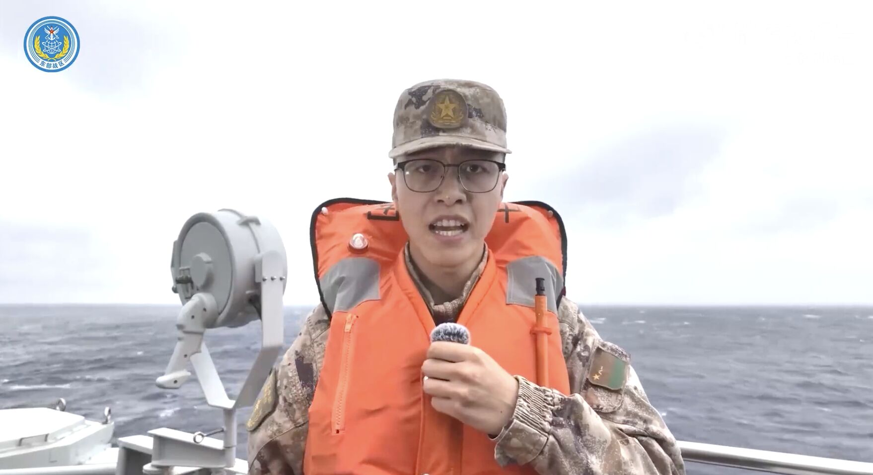 ▲解放軍「正義使命-2025」圍台軍演首波畫面釋出。（圖／翻攝東部戰區微博）