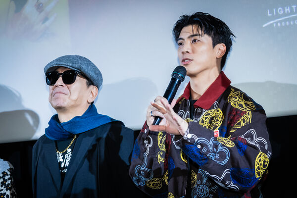 ▲《叫我驅魔男神》舉辦「驅魔趴」搶先試映會，印度男神阿建巴吉瓦合體林哲熹、張懷秋、高捷、吳震亞。（圖／光盛影業提供）