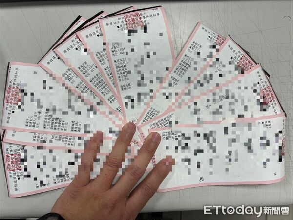 ▲黃男酒駕逃逸拒絕酒測，沿途違規共遭開罰19張罰單、累計金額恐超過29萬元。（圖／記者陳以昇翻攝）