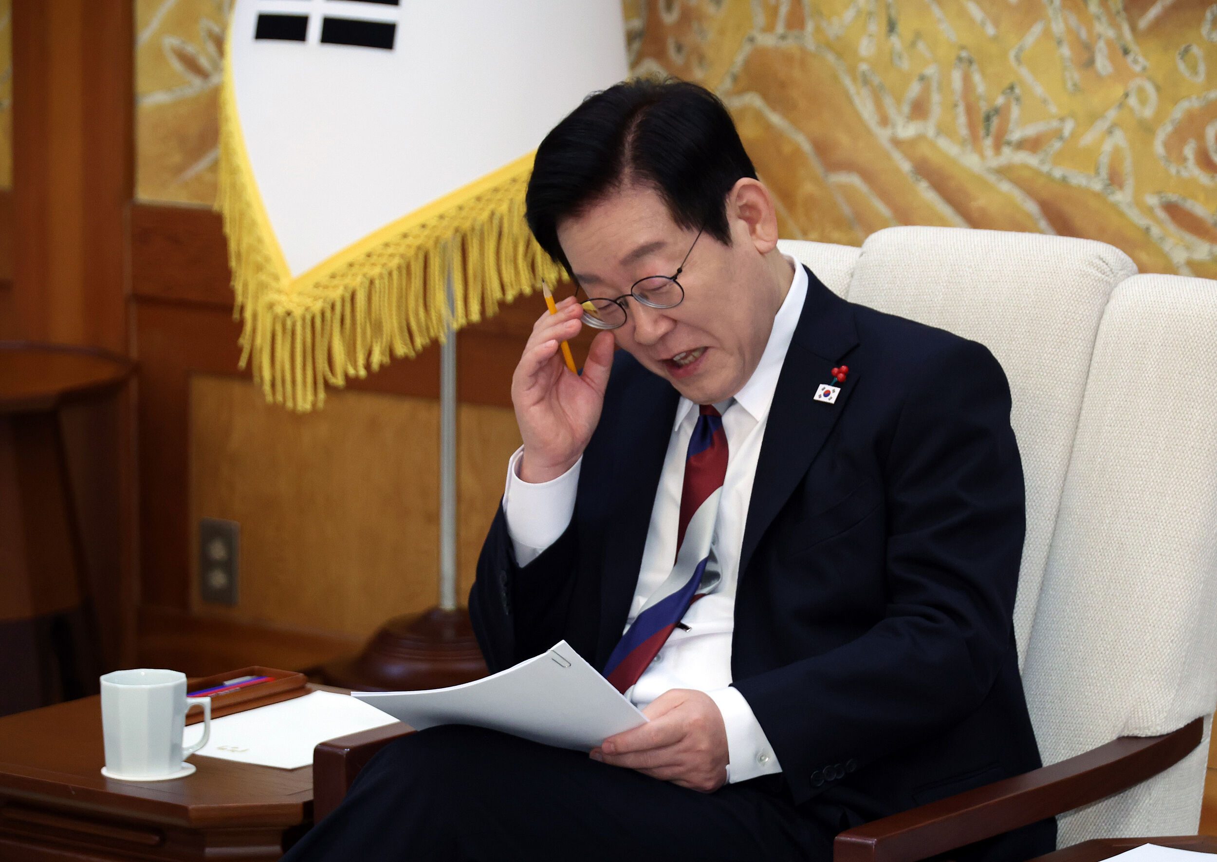 ▲▼李在明29日入駐青瓦台辦公。(圖/VCG)