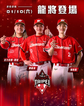 ▲"0117龍將登場李凱威、曾聖安、拿莫&middot;伊漾_0" "0110龍將登場 吉力吉撈&middot;鞏冠、劉基鴻、張政禹 _0" "0111龍將登場郭天信、劉俊緯、曹祐齊。（圖／臺北台新戰神提供）