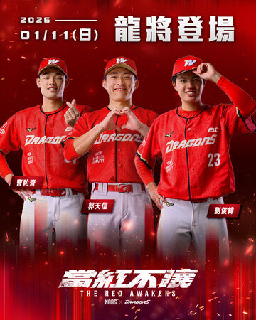 ▲"0117龍將登場李凱威、曾聖安、拿莫&middot;伊漾_0" "0110龍將登場 吉力吉撈&middot;鞏冠、劉基鴻、張政禹 _0" "0111龍將登場郭天信、劉俊緯、曹祐齊。（圖／臺北台新戰神提供）