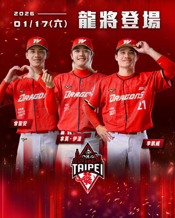 ▲"0117龍將登場李凱威、曾聖安、拿莫&middot;伊漾_0" "0110龍將登場 吉力吉撈&middot;鞏冠、劉基鴻、張政禹 _0" "0111龍將登場郭天信、劉俊緯、曹祐齊。（圖／臺北台新戰神提供）