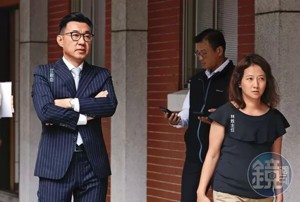 江啟臣宣布參選台中市長，辦公室卻傳出公務車濫用醜聞。（杭大鵬攝）