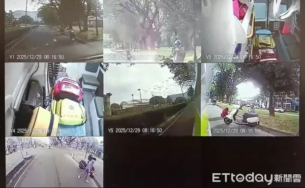 ▼黑狗突闖校園車道！屏科大18歲女大生騎車撞上送醫。（圖／記者陳崑福翻攝）