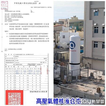 ▲高氧氣體核准合格。（圖／安泰醫院提供）