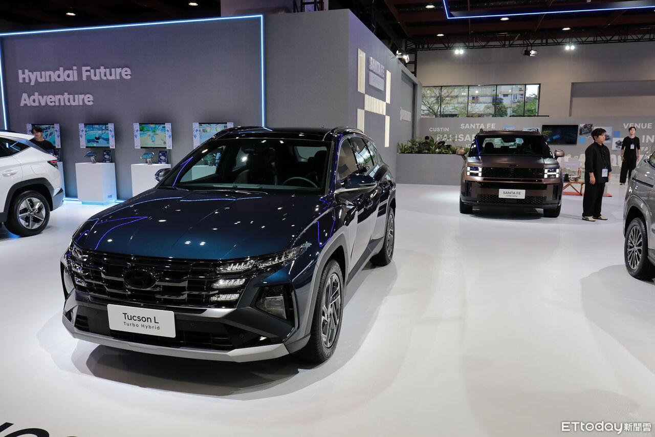 ▲台北車展／Hyundai「旗艦大型休旅車」首發！2.5渦輪油電更討喜。（圖／記者張慶輝攝）