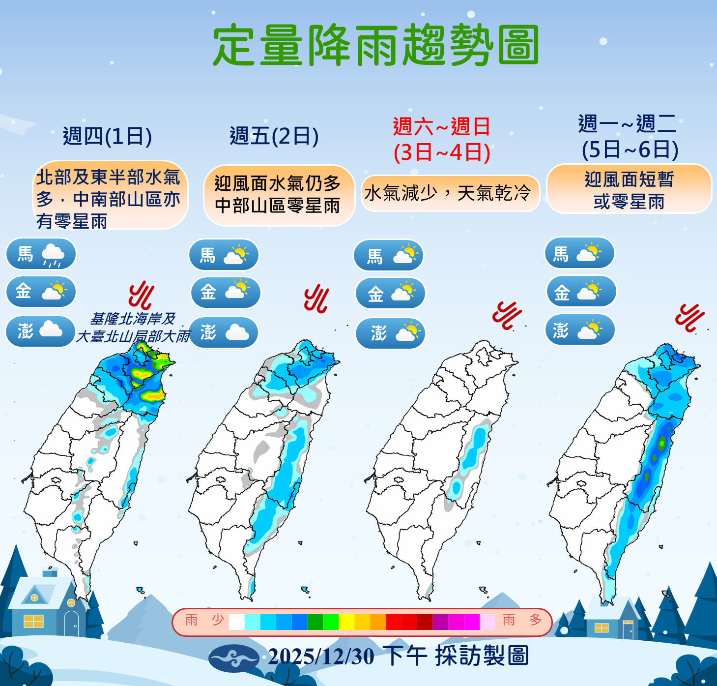 ▲▼未來一周天氣。（圖／氣象署提供）